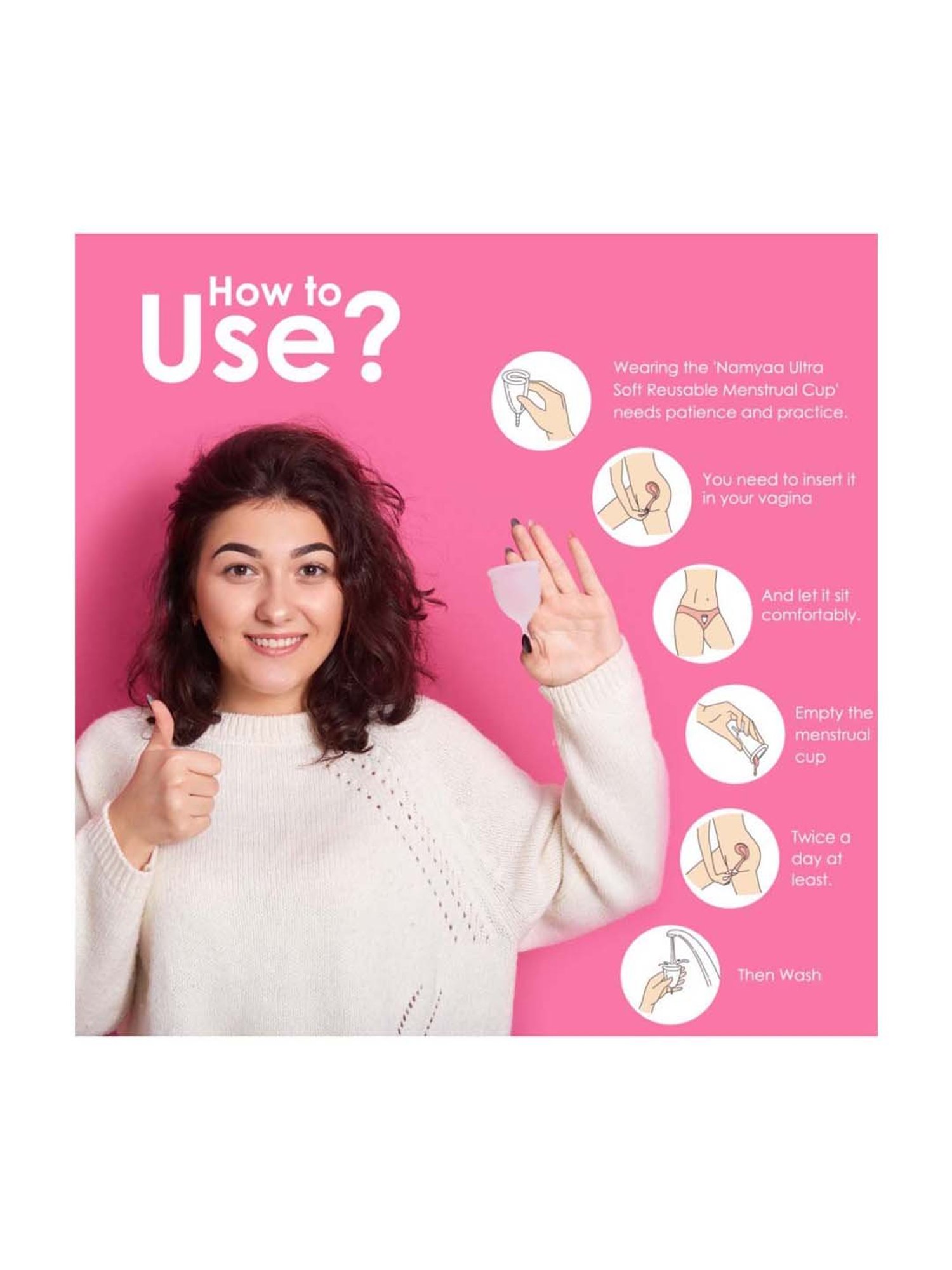 Namyaa Ultra Soft Medium Reusable Menstrual Cup - 50 gm