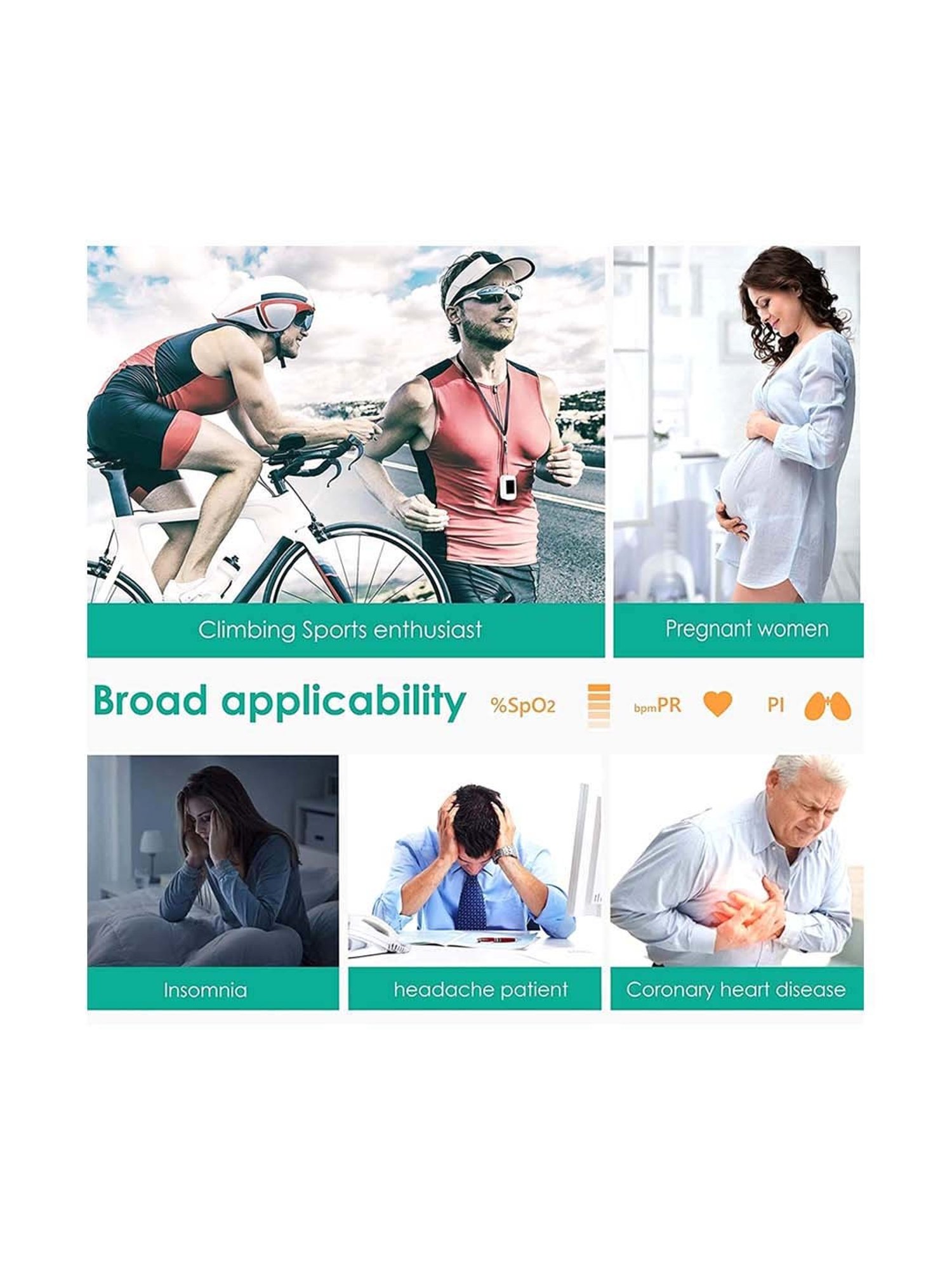 IZI Fingertip Pulse Oximeter with Oxygen Saturation SpO2, Pulse Rate and LED Display (White)