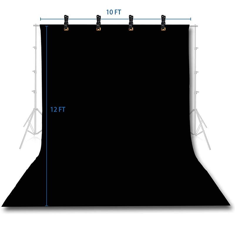 Photo Studio 10 x 12ft White Backdrop Screen, Seamless Chromakey Backdrop Muslin Background Screen for Photography