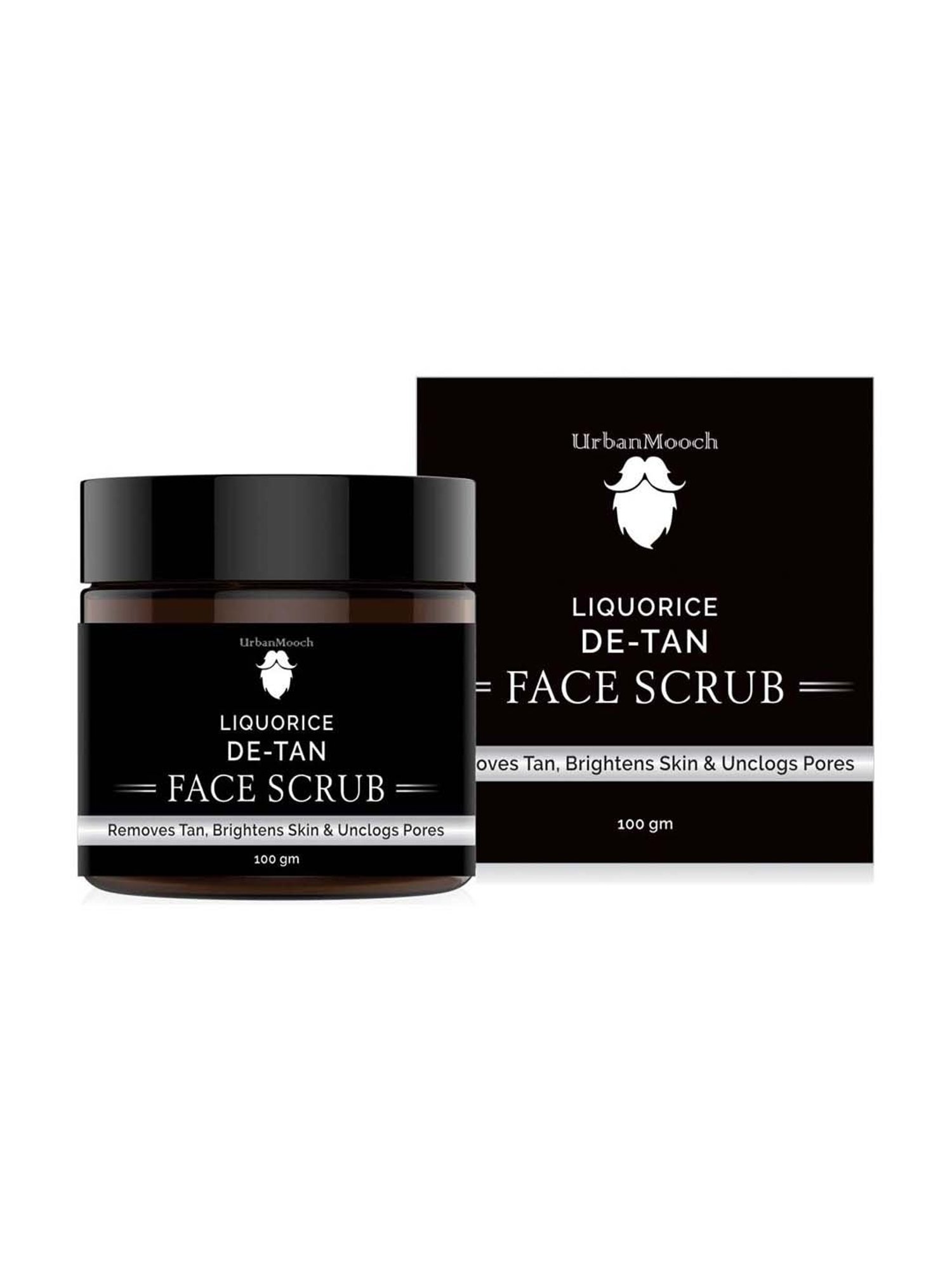 UrbanMooch Liquorice De-Tan Face Scrub Lightening & Brightening Pack of 2 - 200 gm