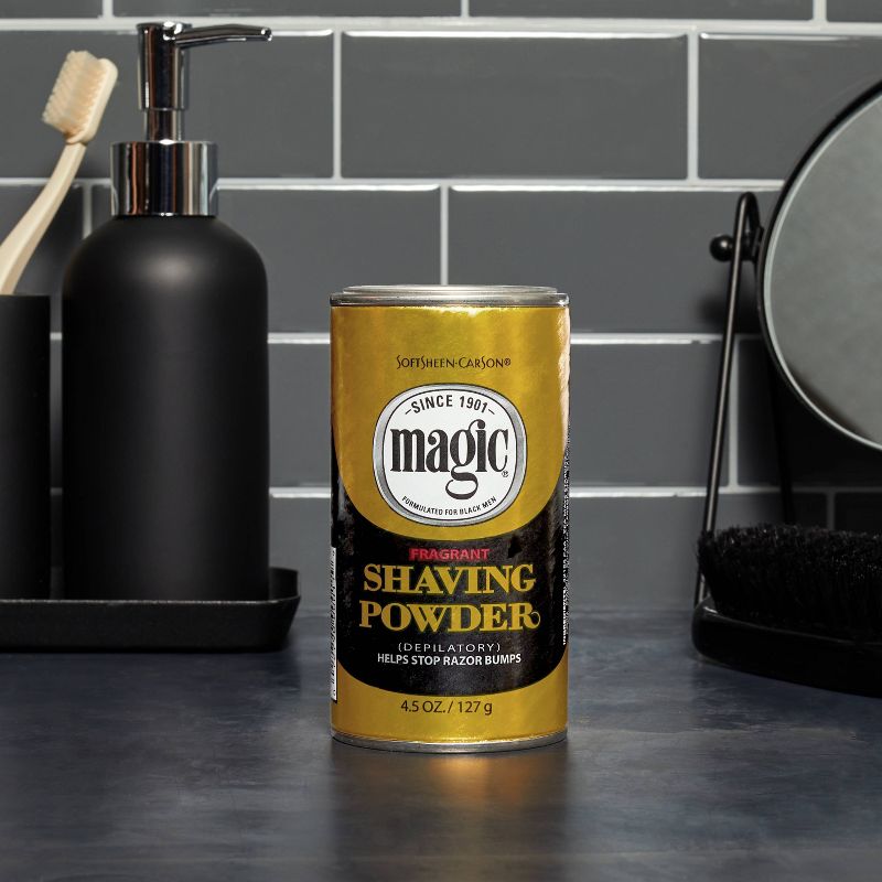 Magic Shaving Powder + Razorless Depilatory with Fragrance for Coarse Textured Beards - 4.5oz