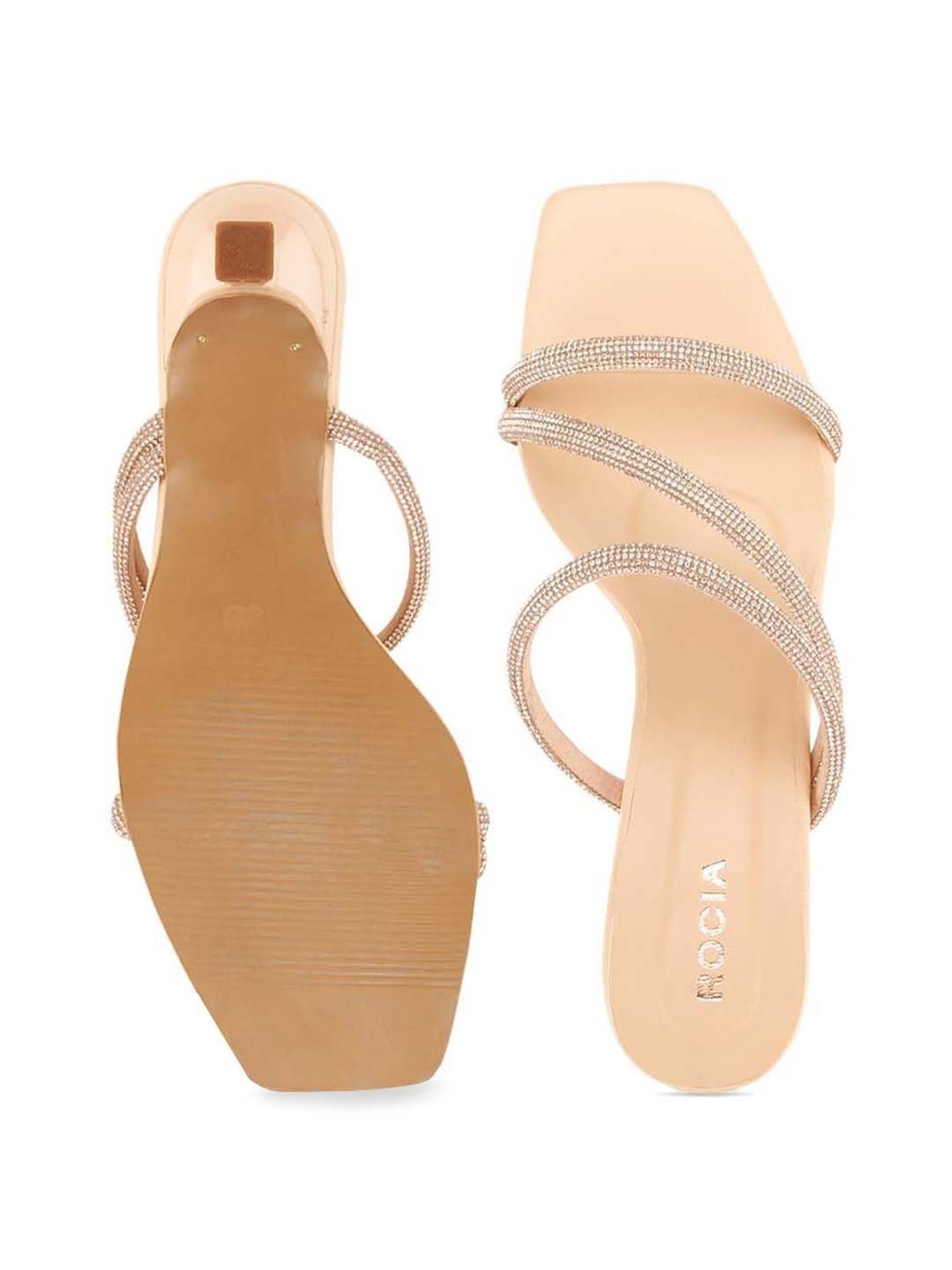 Rocia by Regal Women's Rose Gold & Peach Casual Stilettos