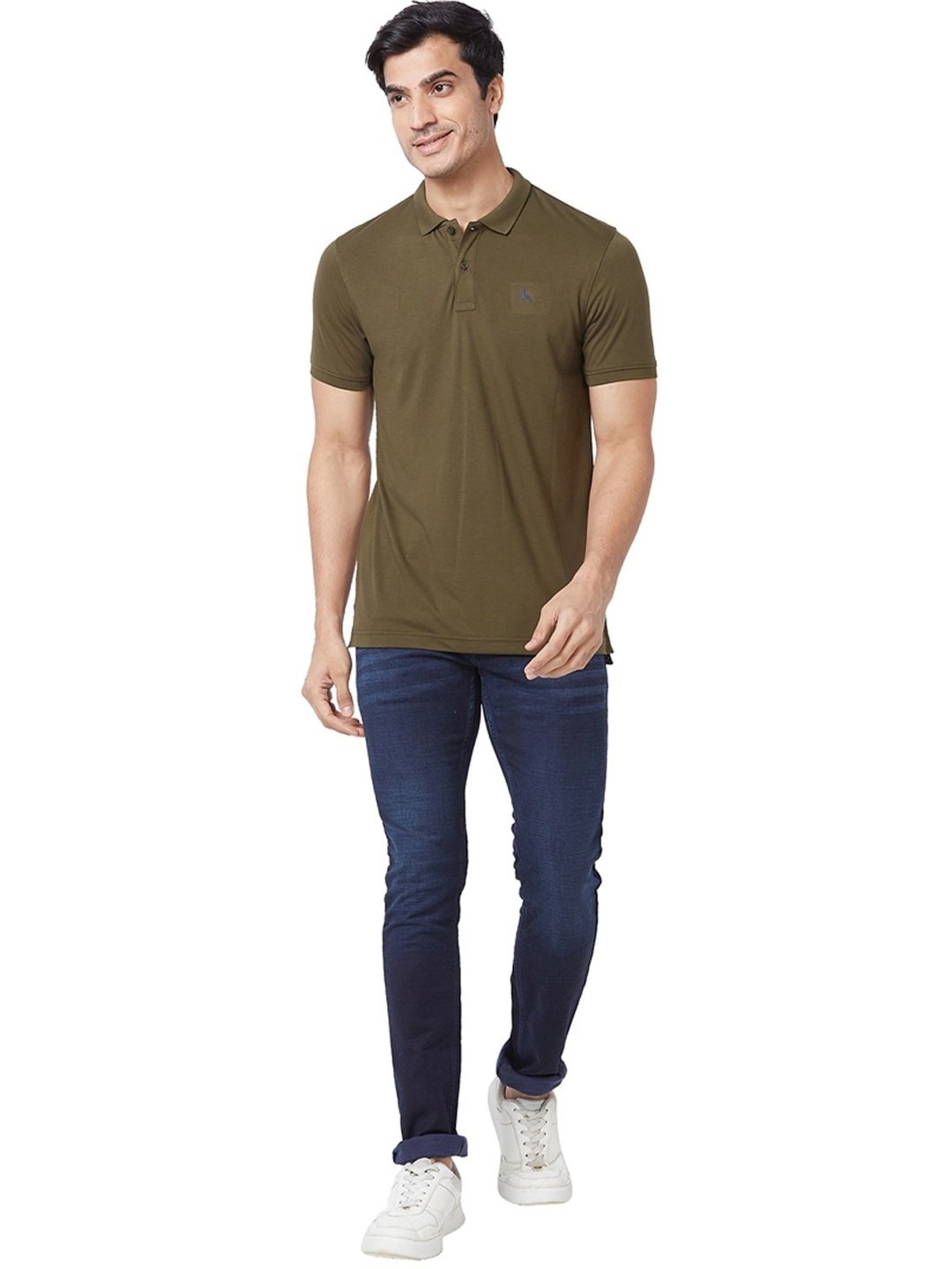 Parx Green Regular Fit Polo T-Shirt