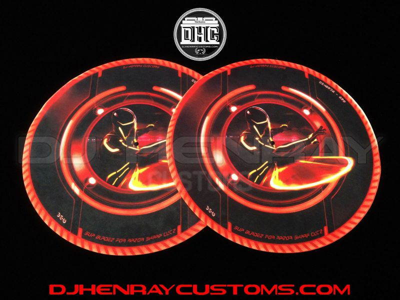 DHC SLIP BLADEZ scratch Dj Slipmats sl1200mk2 mk5 m3d tron technics turntable