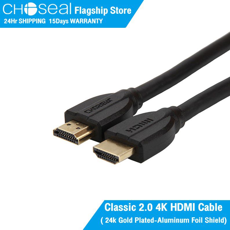 Choseal 3ft. HDMI Cable 4K  HDMI to HDMI Cable Gold Plated High Speed V2.0 3D Cable Q8402T1
