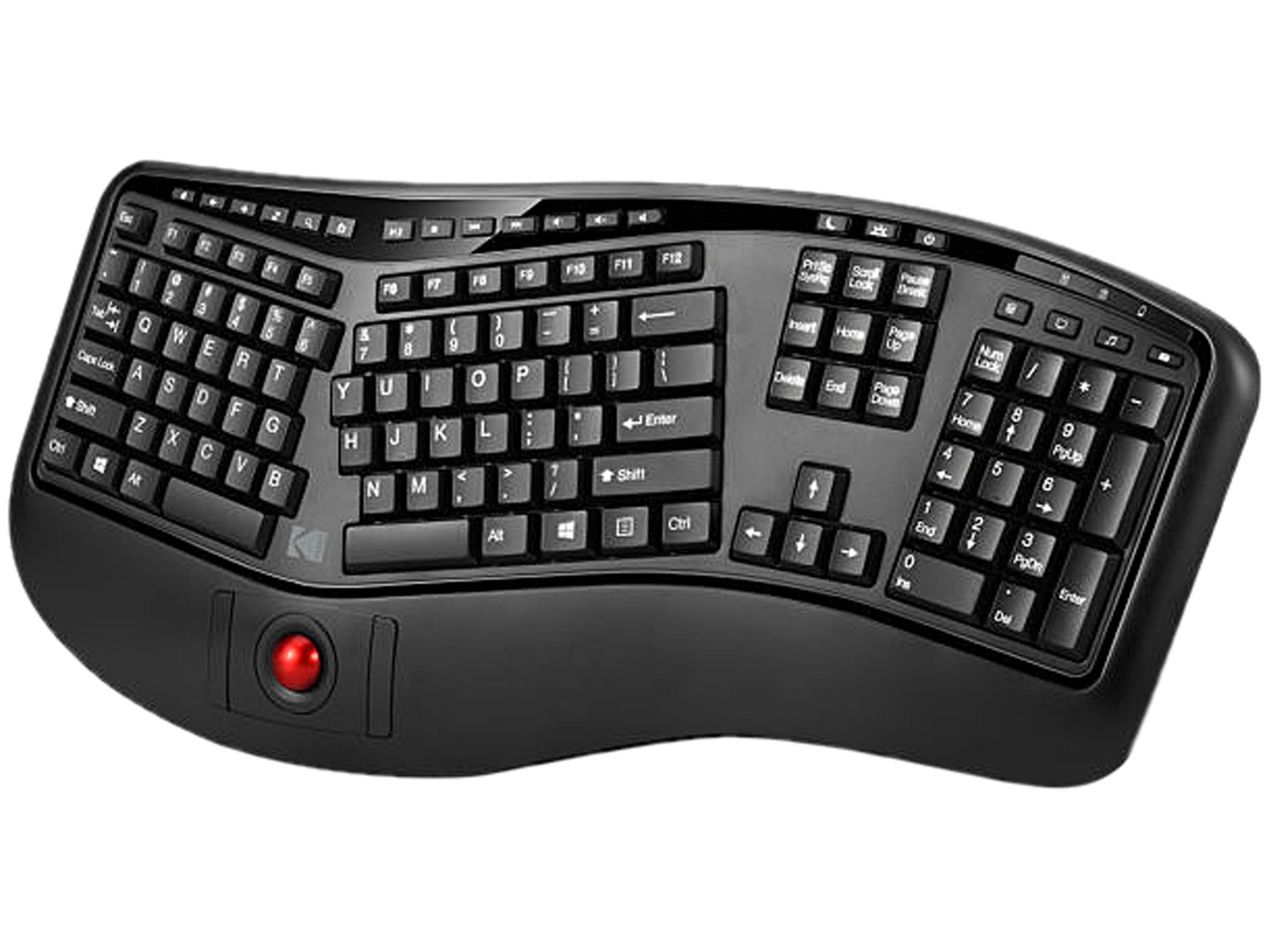 Kodak TRUFORM 3500 Wireless Ergonomic Keyboard with Trackball