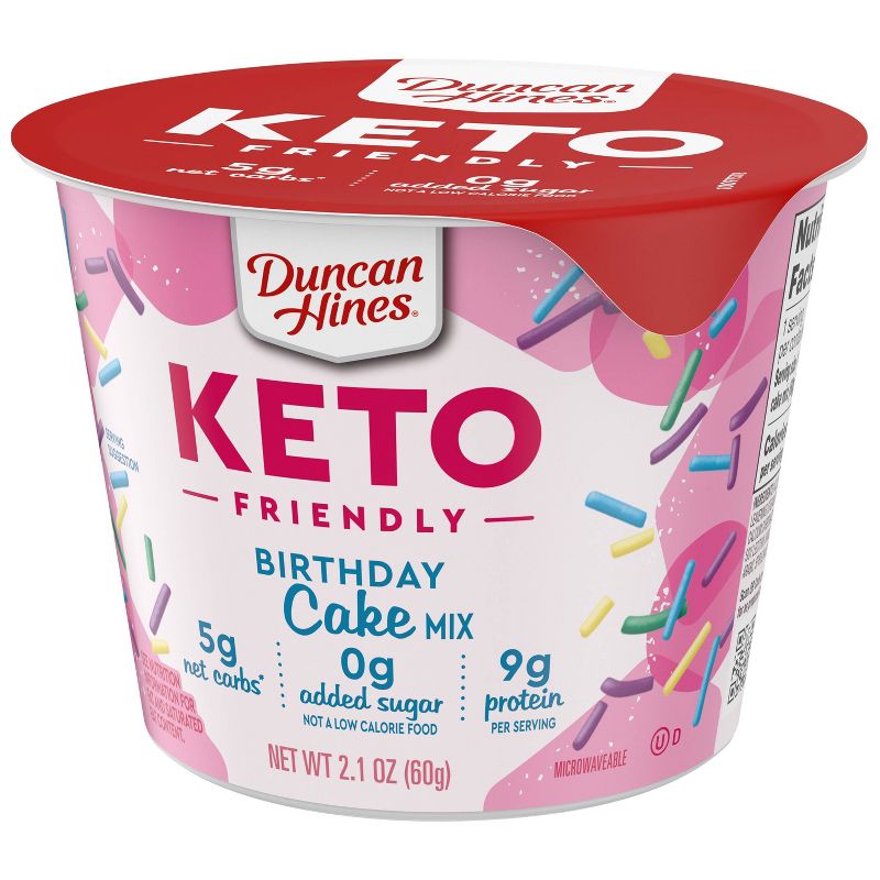 Duncan Hines Keto Friendly Birthday Cake Cup - 2.1oz