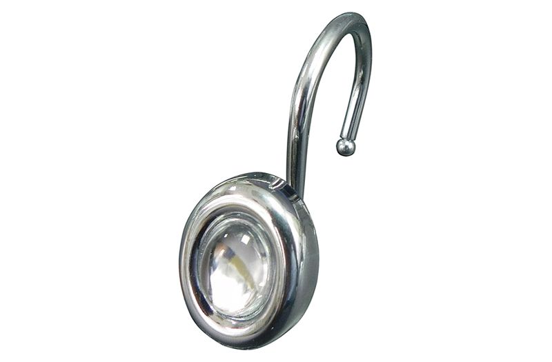 Shower Curtain Hooks Elegant Home Fashion Light Silver