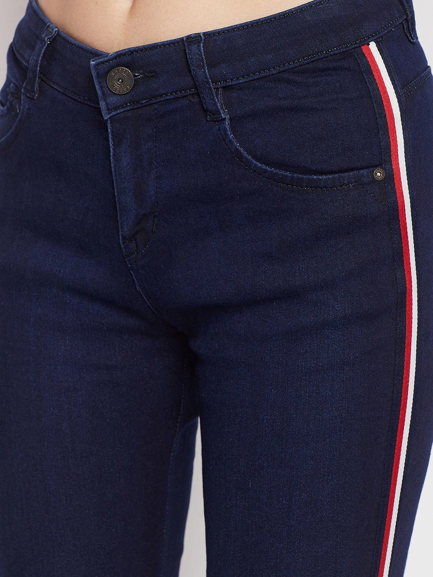 Crozo By Cantabil Dark Blue Regular Fit Mid Rise Jeans