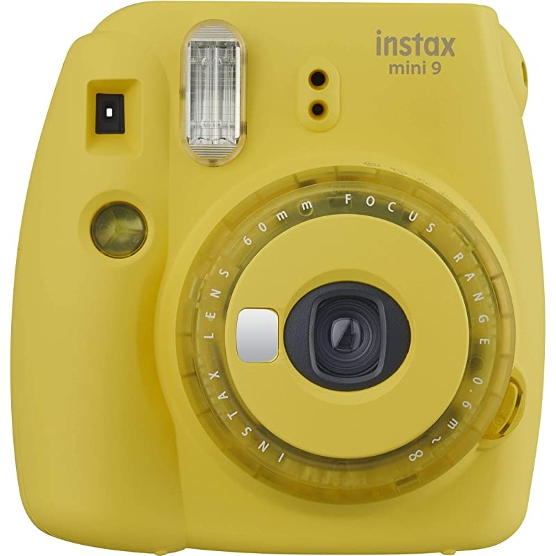 Instax Mini 9 Instant Camera (Smokey White), 6 x Packs of 10 Prints Instant Film (60 Sheets) with Groovy Case Bundle