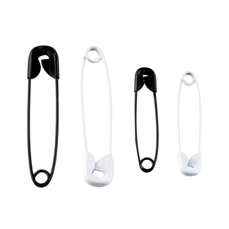 Singer 180ct Safety Pin Bundle Black/White/Metallic
