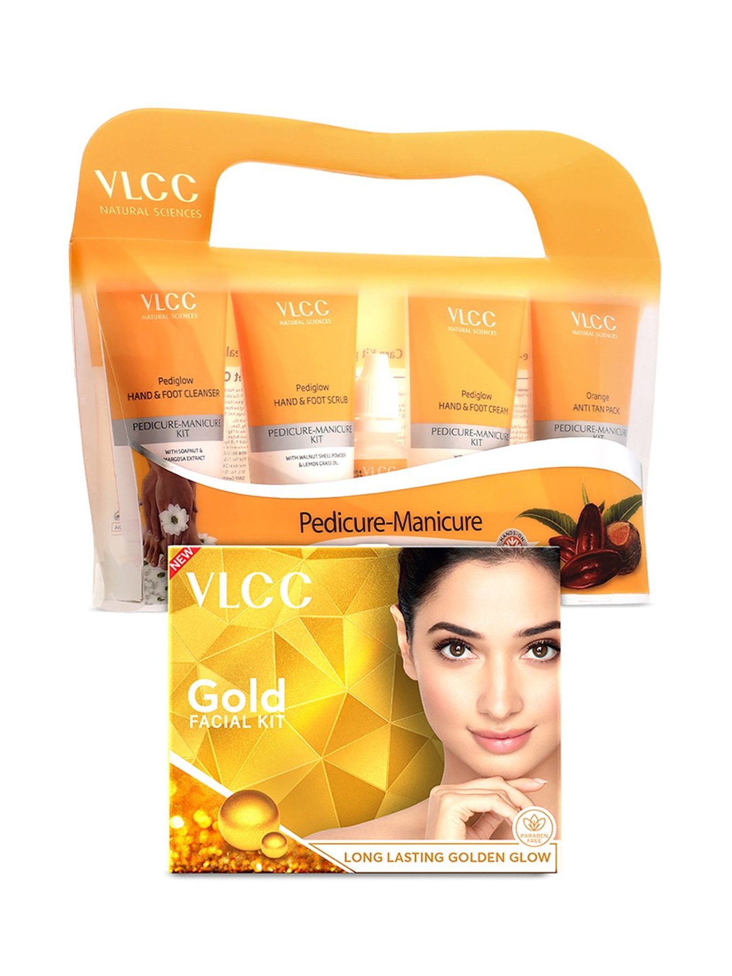 VLCC Manicure Pedicure Kit and Gold Facial Kit Combo