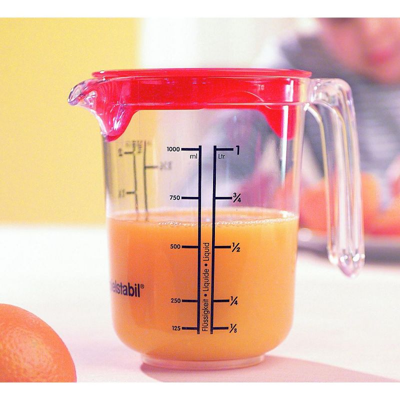 Spielstabil Clear Plastic 1 Quart Children's Measuring Pitcher with Cover (Made in Germany)