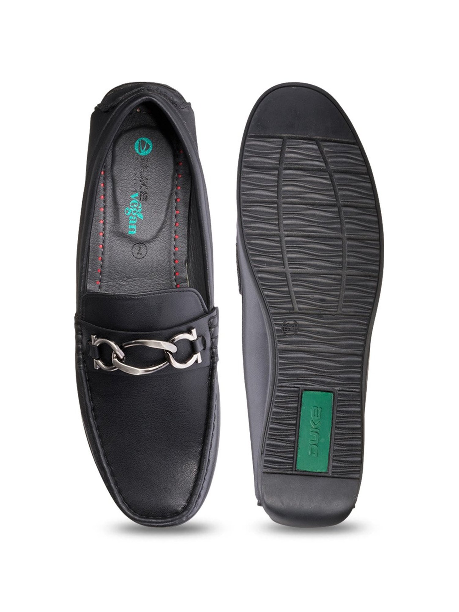 Duke Men's Black Casual Loafers