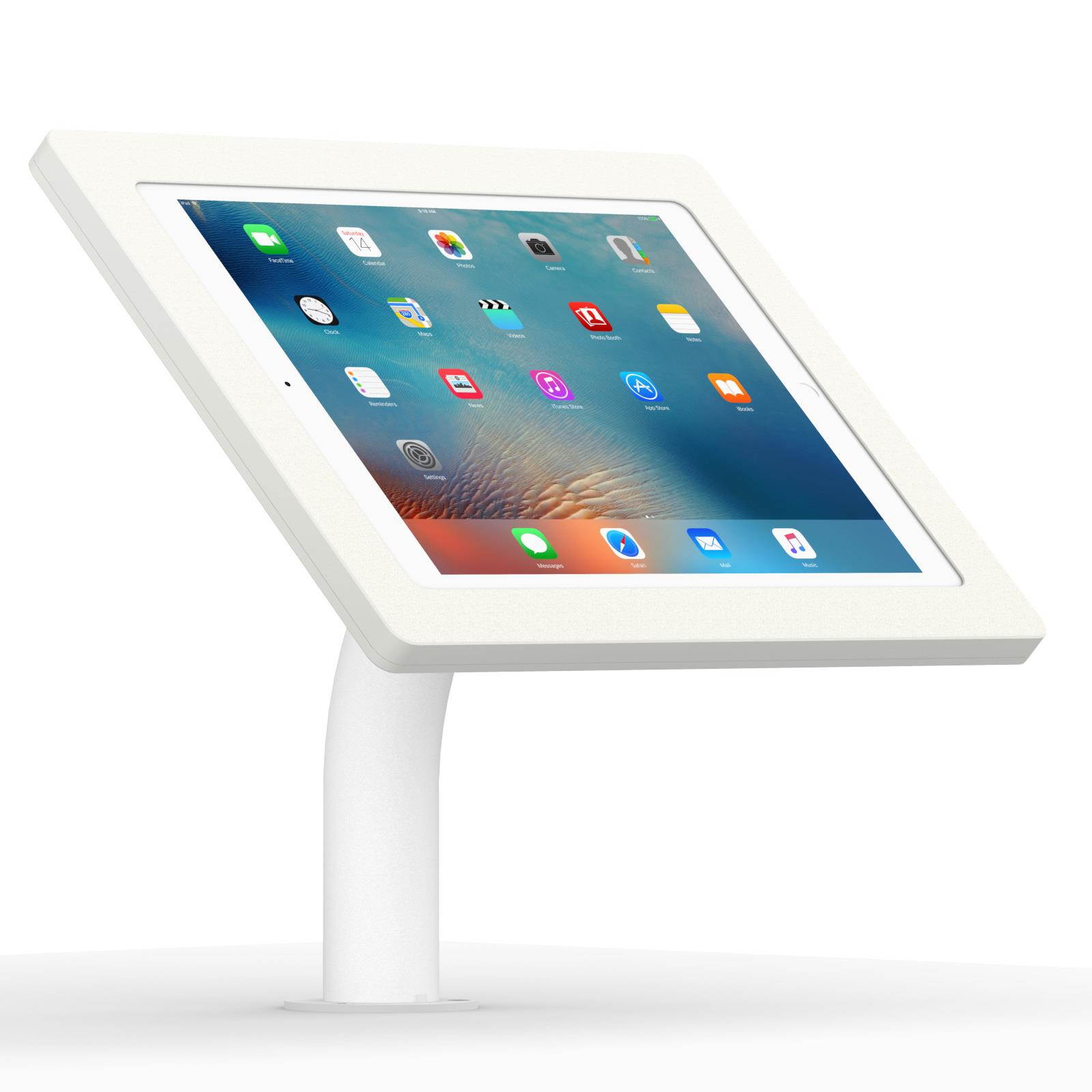 VidaMount White Enclosure and Fixed Neck Wall/Table Surface Mount [Bundle] compatible with iPad Pro 12.9" (1st/2nd Gen)