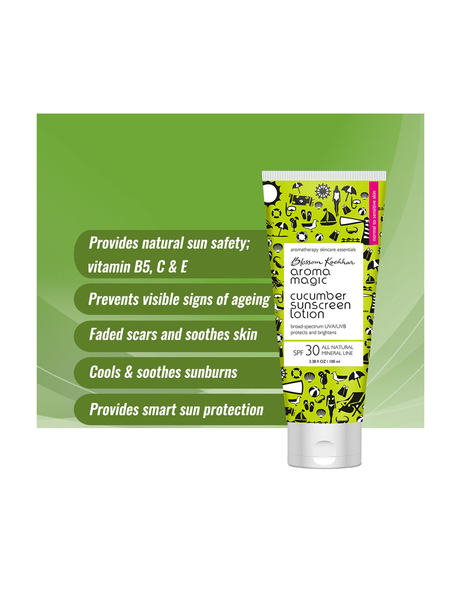 Aroma Magic Cucumber Sunscreen Lotion - 100 ml