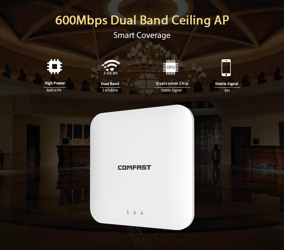 Amplifier Comfast Band fi Router Ceiling Wi Wireless booster FI wrt wifi Open Extender 600Mbps AP Signal WI 5.8Ghz Dual