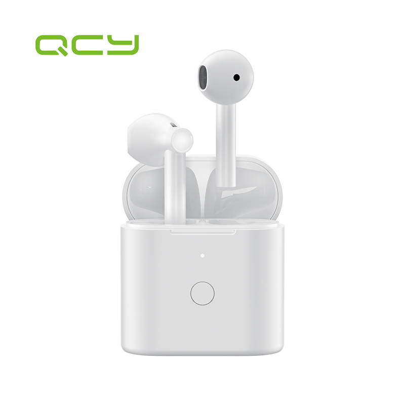 QCY T7 TWS Earbuds Bluetooth 5.1 True Wireless Headphones HiFi Stereo Music Earphones Twins Sports Headset ENC Noise Cancelling Touch Control with Mic Charging Box QCY Smart APP
