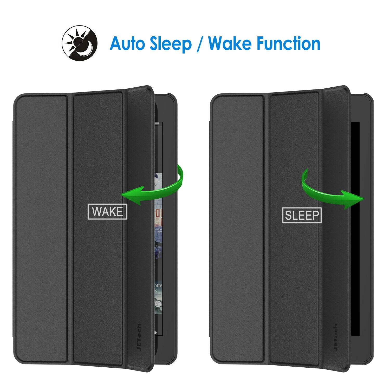 JETech Case for Amazon AII-New Fire 7 2019 Smart Cover Auto Sleep/Wake