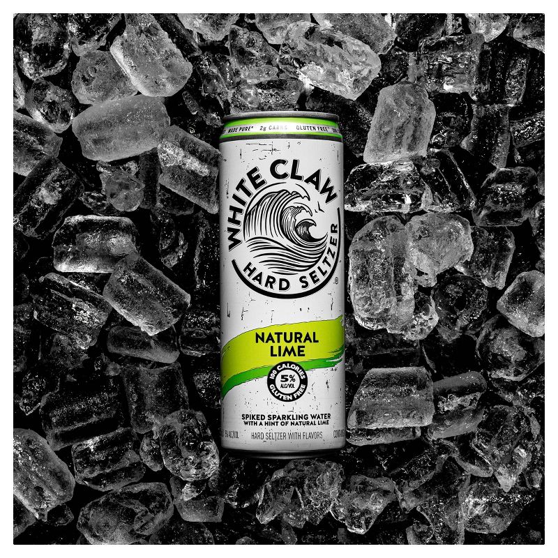 White Claw Natural Lime Hard Seltzer - 6pk/12 fl oz Slim Cans