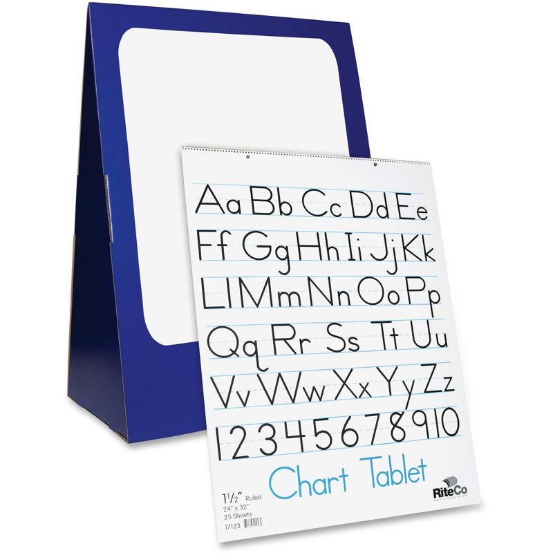 Flipside Spiral-Bound Chart Stand 24"x33"x14" Blue/White 30503