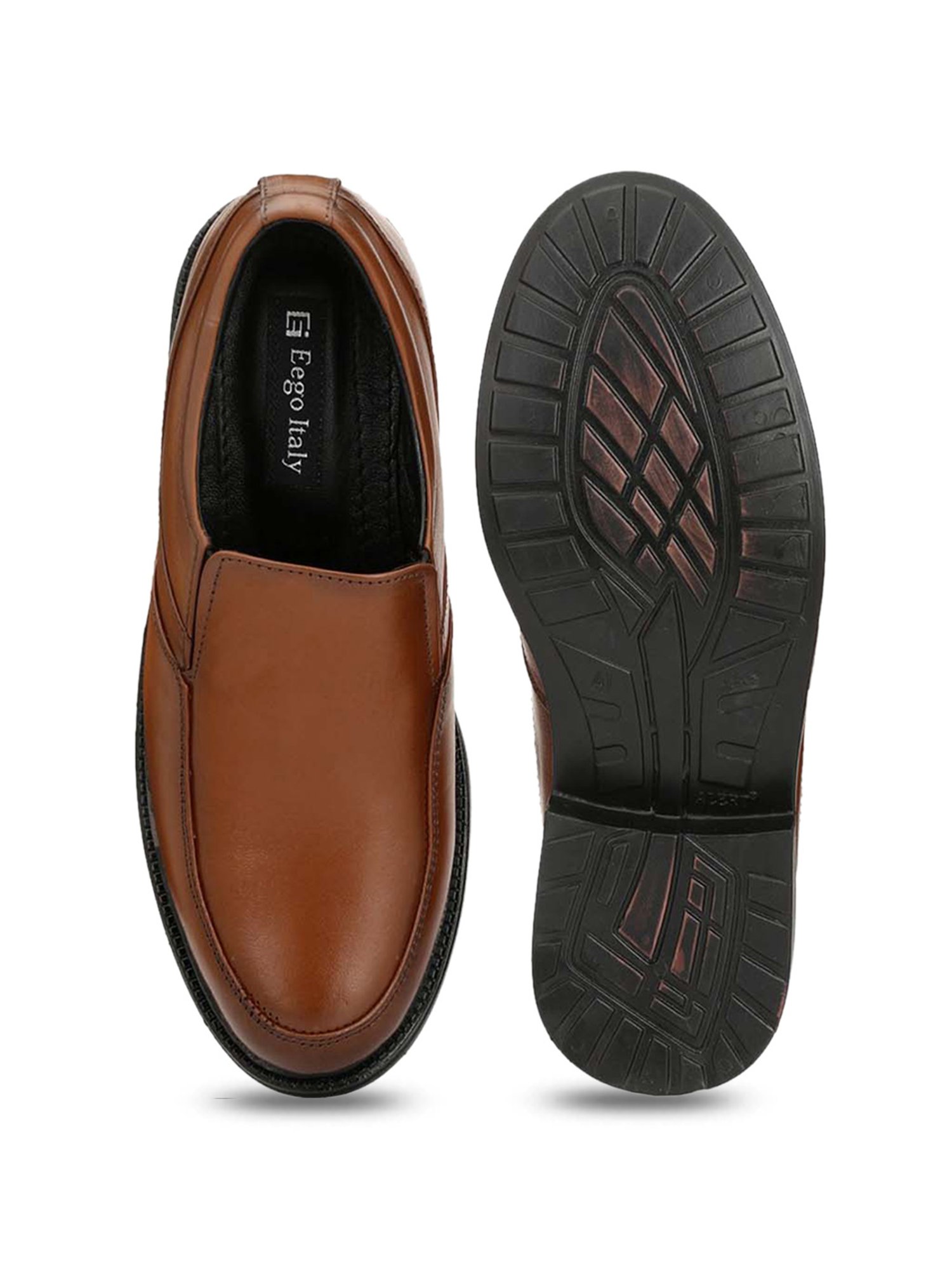 Eego Italy Men's Brown Formal Loafers