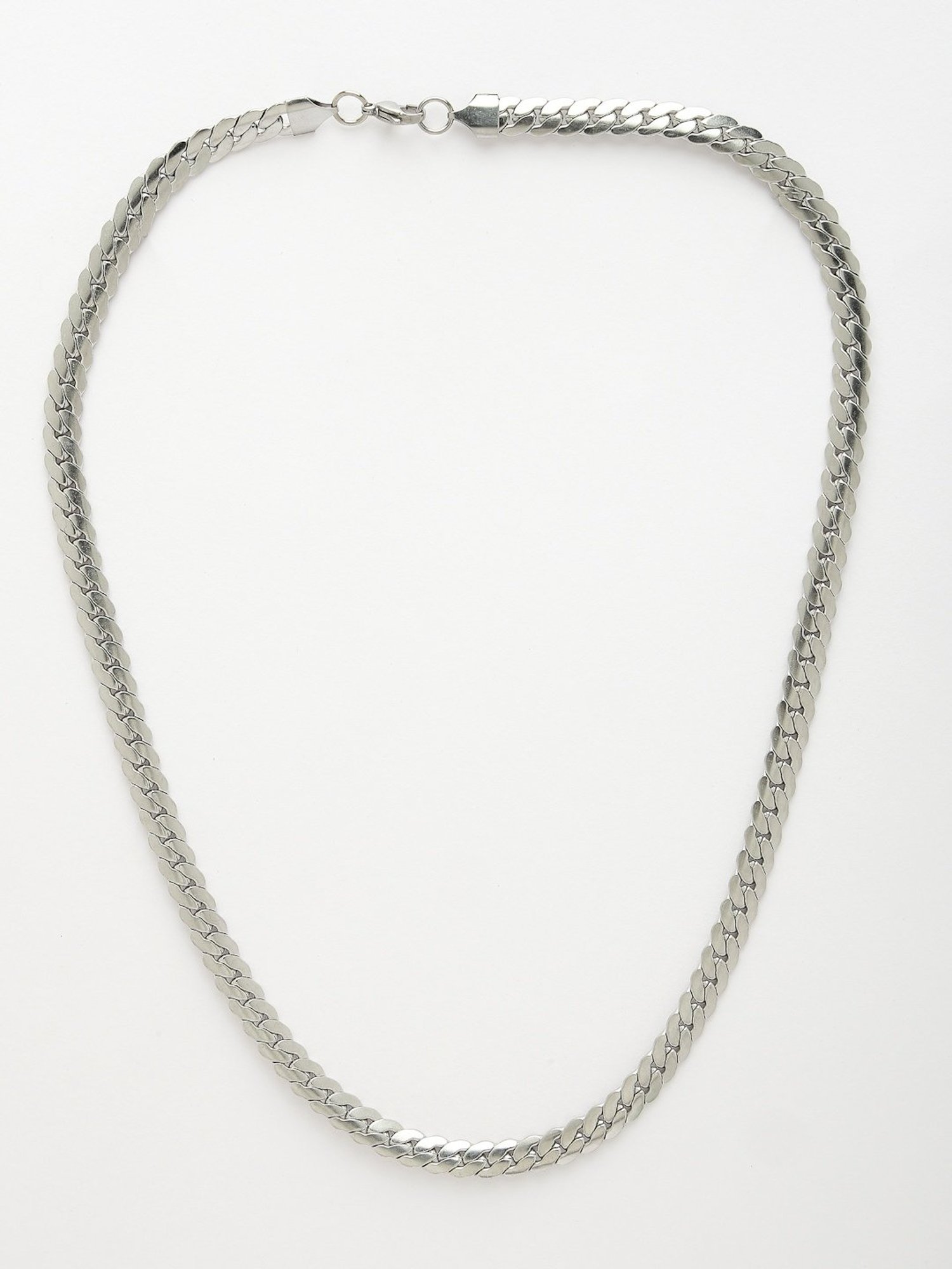 NVR Men Silver-Plated Stainless Steel Chain