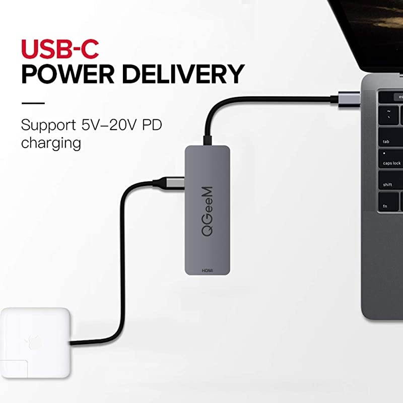 USB C HUB Adapter 4 in 1 USB C to HDMI Adapter with 4K USBC to USB 30Type C to USB 20 100W PD Charger Compatible with MacBook Pro 20192018 IPad ProChromebookXPSUSB C to USB