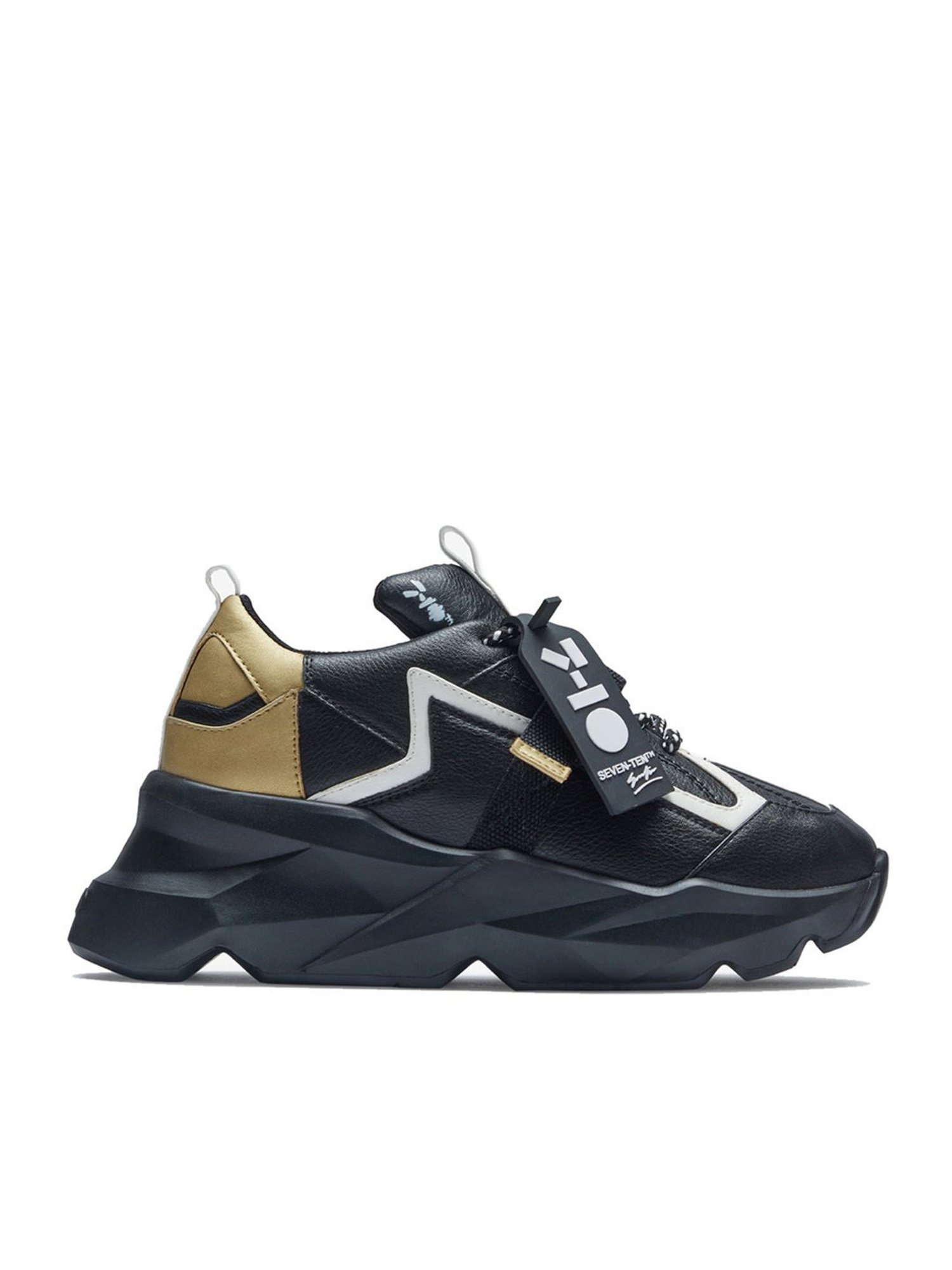 7-10 Women's Black & Gold Elevate Street Sneakers