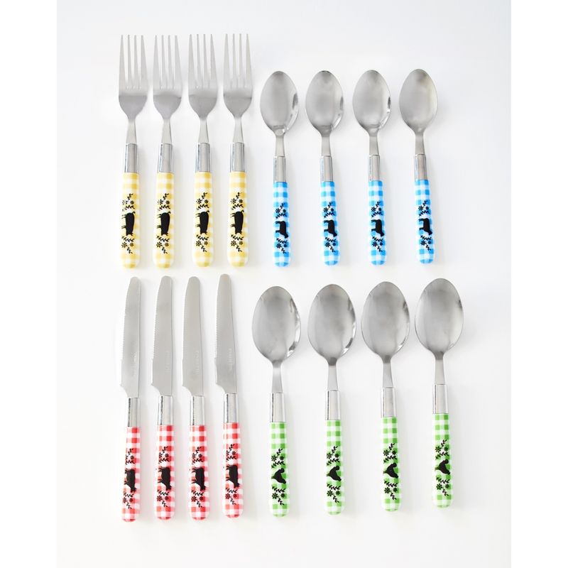 Lakeside Barn Animal Themed Flatware Sets with Plastic Handles - 16-Pc.