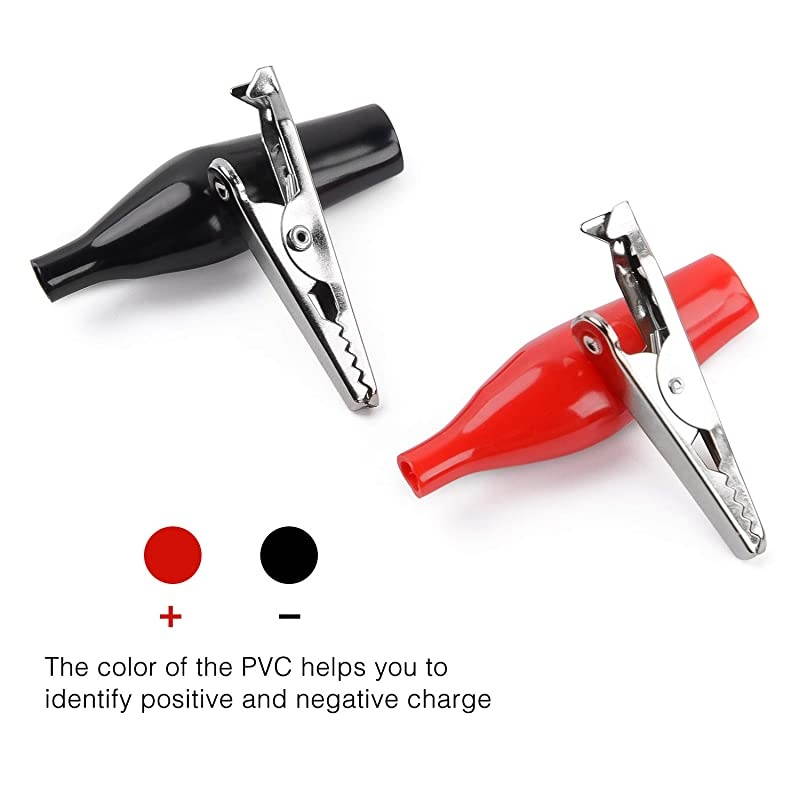 50052R 60Pcs Metal Alligator Clip Clamp Assortment Test Lead Electrical Battery Clamp Connector Alligator Connector Electrical Assortment Charging Clip