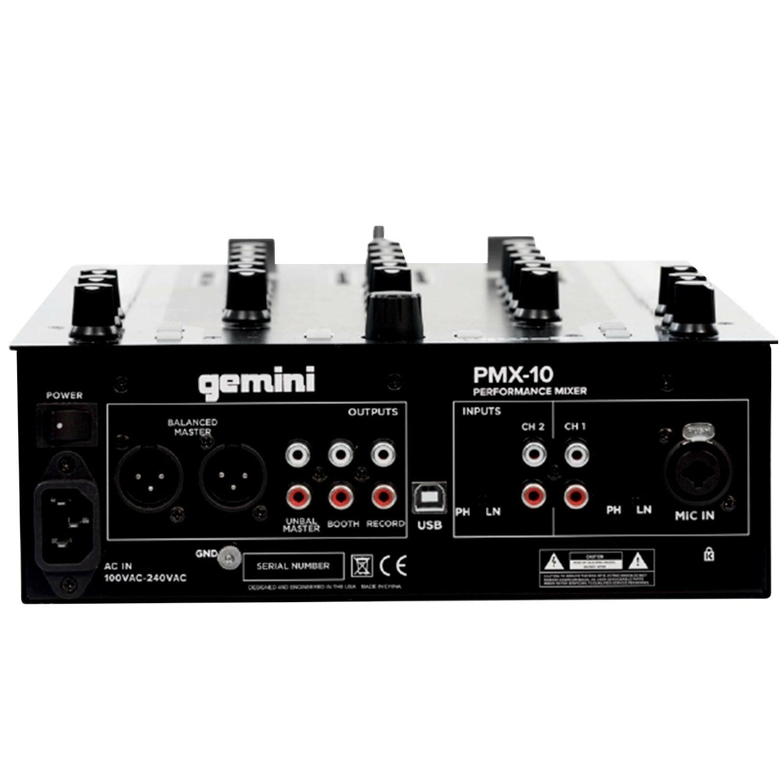 Gemini - PMX-10 - 2-Channel Combat-Ready Performance Digital Mixer