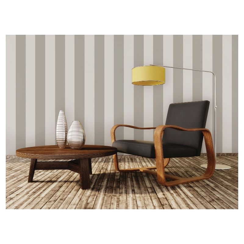 Devine Color Suit & Tie Peel & Stick Wallpaper Brown/Whie