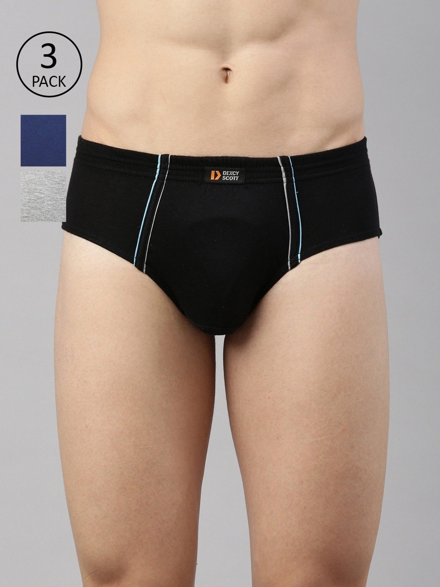 Dixcy Scott Originals Multi Cotton Regular Fit Briefs - Pack Of 3