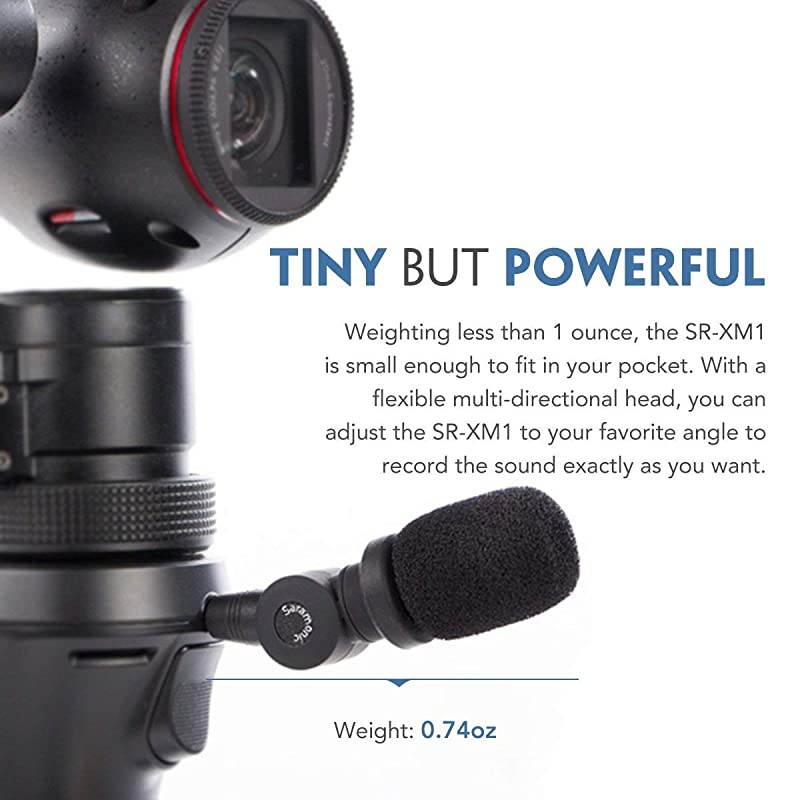 XM1 35mm TRS Microphone for DSLR Cameras Omnidirectional Plug and Play Mic for Camcorders Digital Voice Recorder Gopro CaMixer SmartMixer LavMic SmartRig+ and UWMIC9UWMIC10UWMIC15