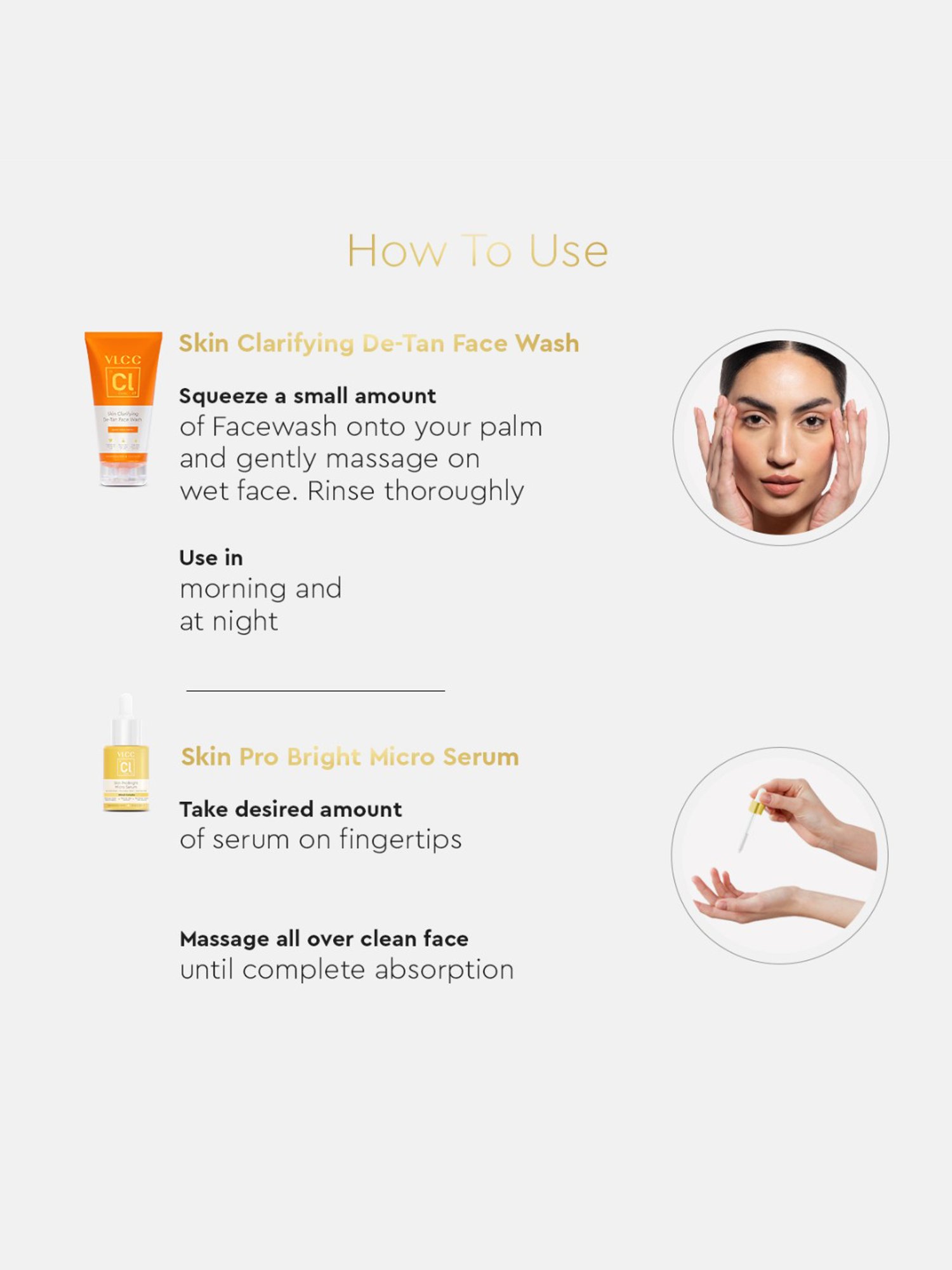 VLCC Clinic Skin Clarifying De-Tan Face Wash & ProBright Micro Serum Combo