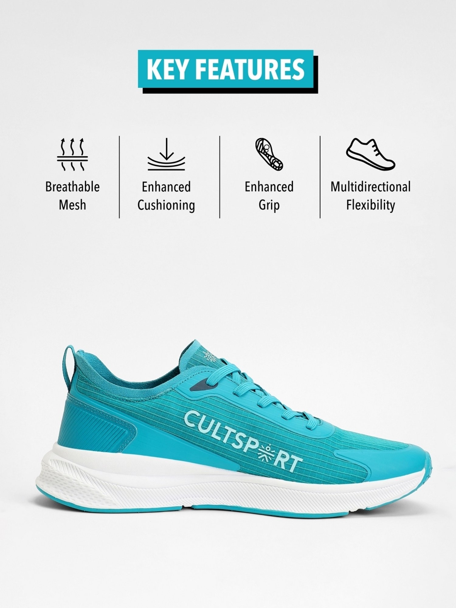Cultsport Men's Comfort Blue Running Shoes