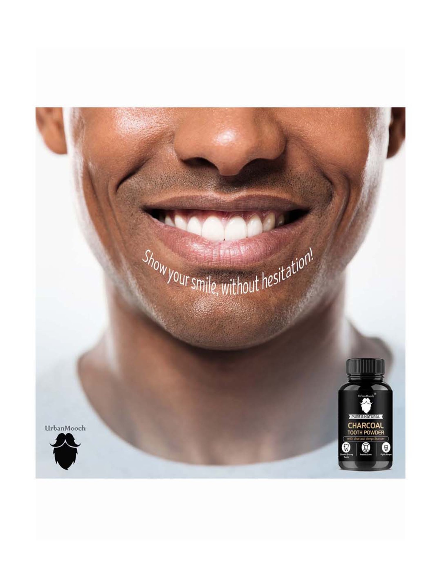 UrbanMooch Activated Charcoal Teeth Whitening Powder - 20 gm