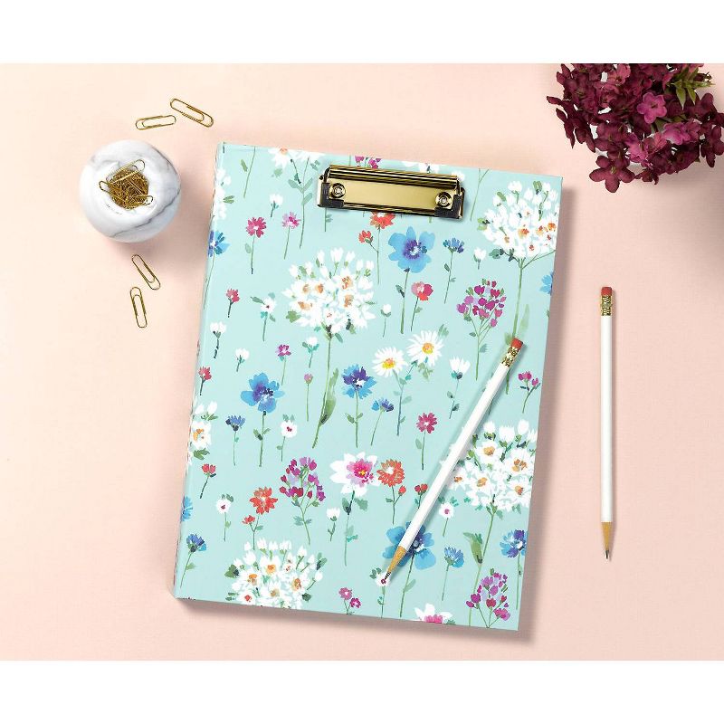 Day Designer Clipfolio with Writing Pad Field of Daisies - Blue Sky