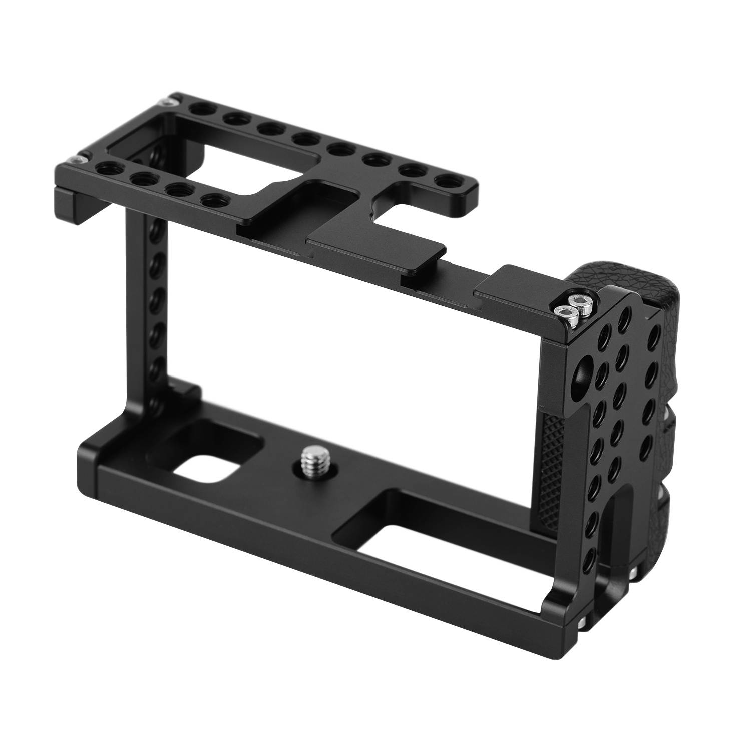 Andoer Aluminum Alloy Camera Cage Video Stabilizer with Cold Shoe Mount 1/4 Inch Screw Holes Compatible with SIGMA FP Camera