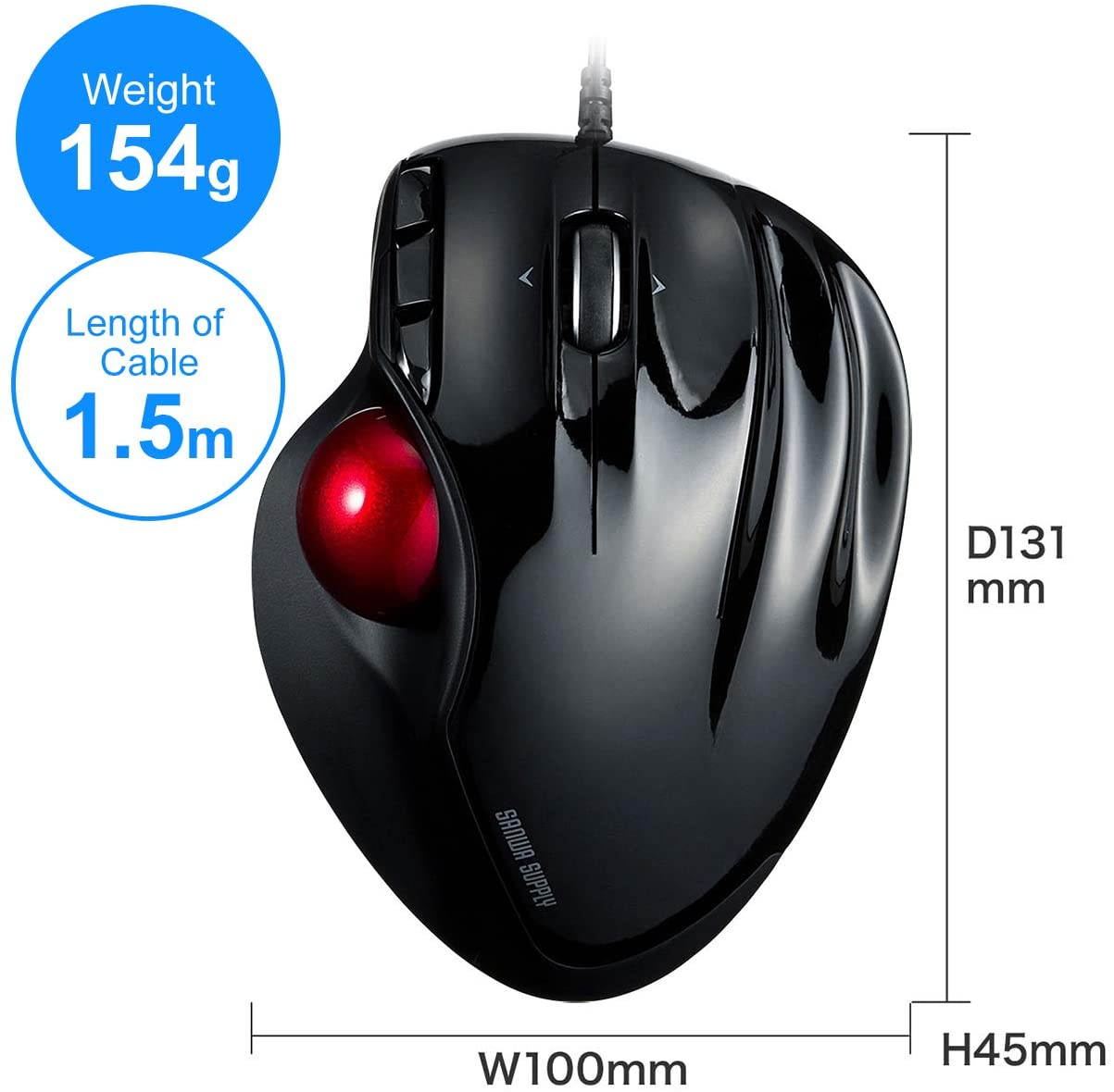 Bluetooth Trackball Mouse, Jelly Comb 2.4G USB Wireless & Bluetooth Ergonomic Mice Rechargeable with USB-C Port and 3 DPI for Computer Laptop Tablet Android Windows Mac