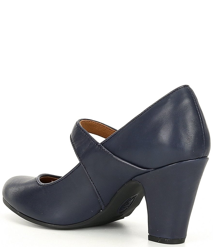 Deltan Tessa Croc-Embossed T-Strap Block Heel Pumps