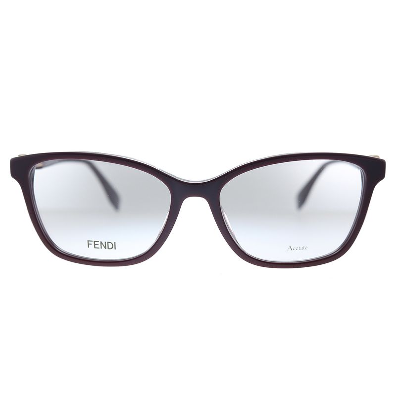 Fendi F is Fendi FF 0363/F LHF Womens Rectangle Eyeglasses Opal Burgundy 53mm