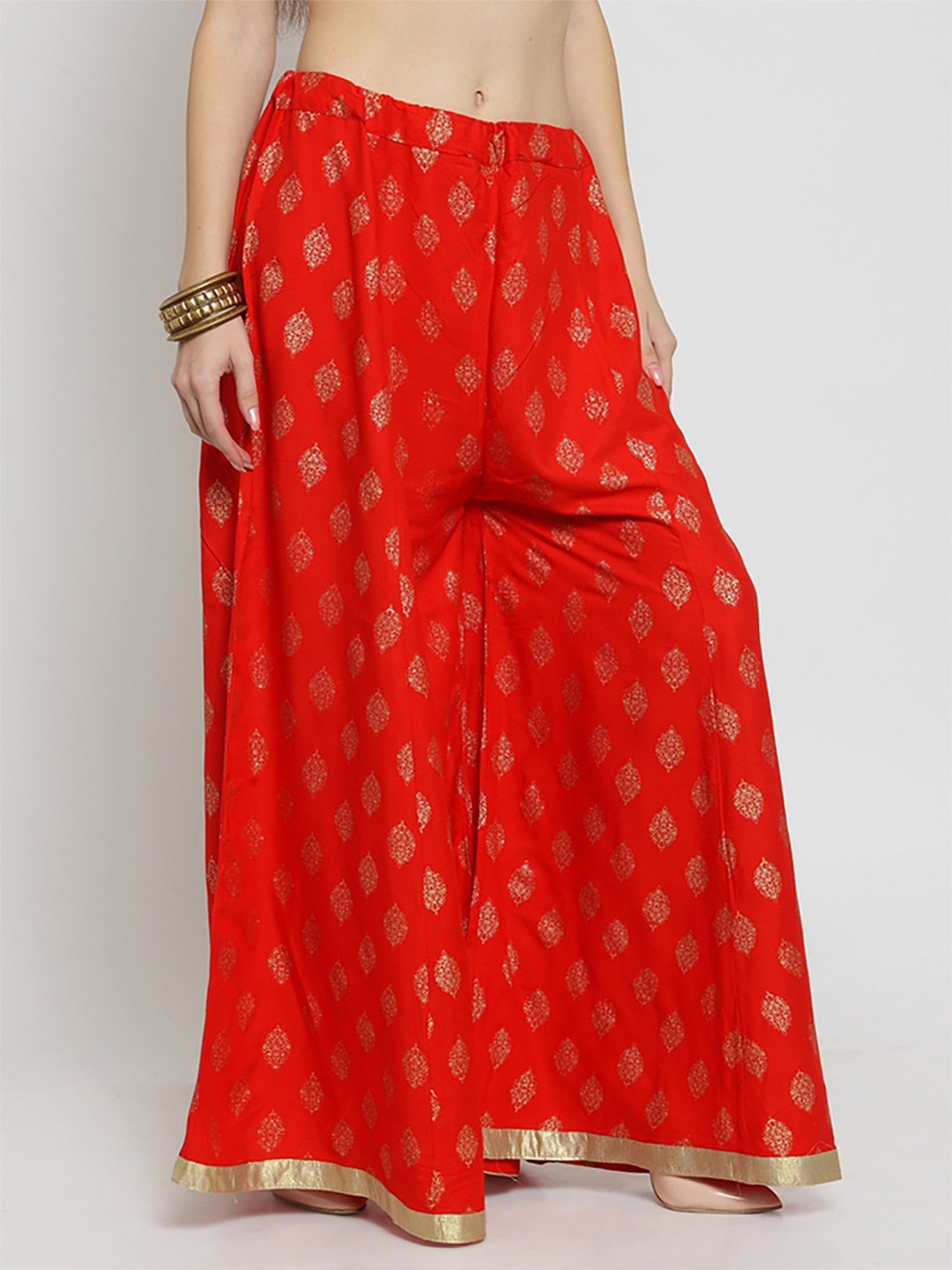 Castle Red Printed Palazzos