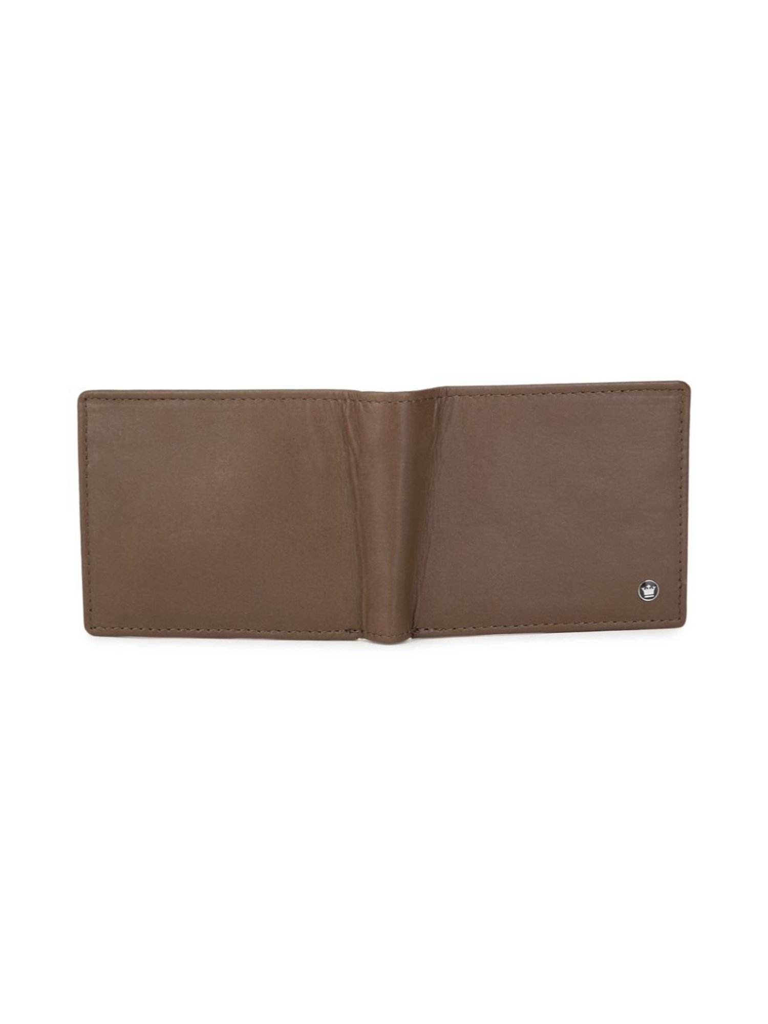 Louis Philippe Brown Leather Bi-Fold Wallet for Men