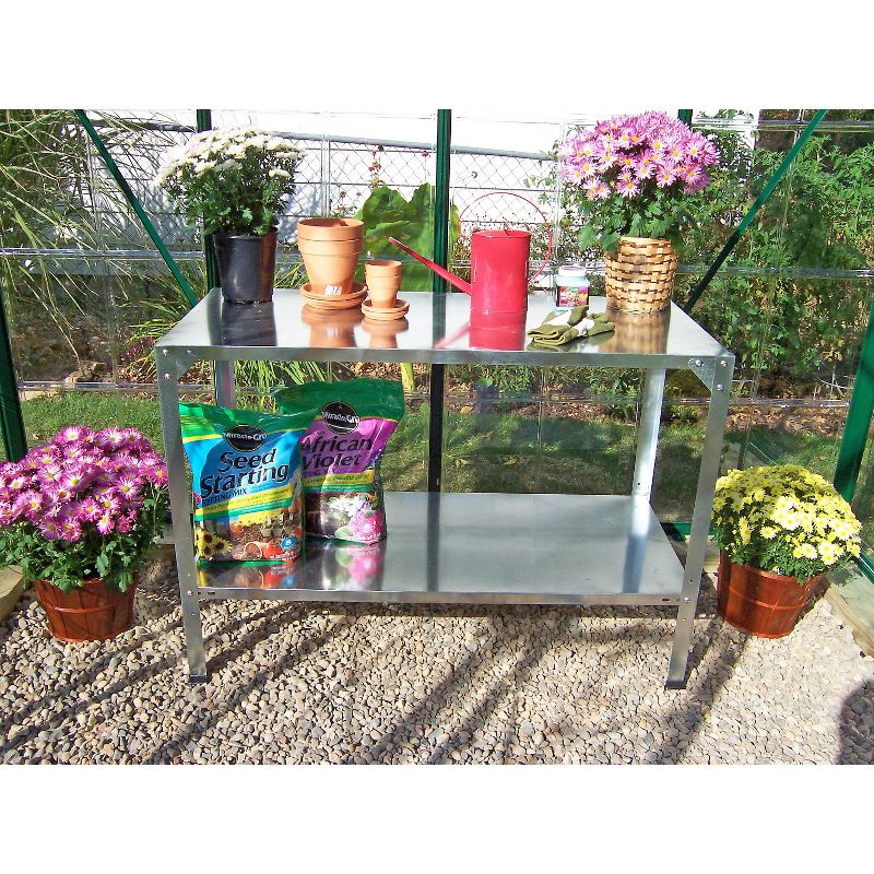 Steel Work Bench For Greenhouses - Silver - Palram