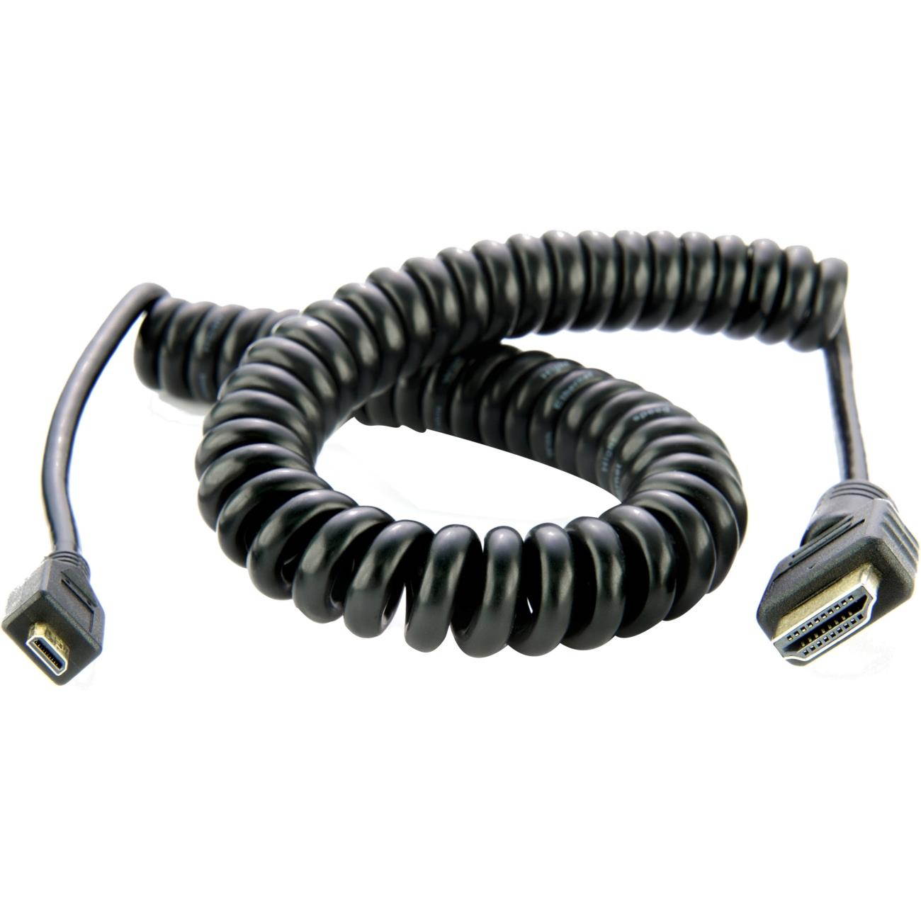 Atomos 50cm (19.68") Coiled Micro HDMI to Full HDMI Cable #ATOMCAB014