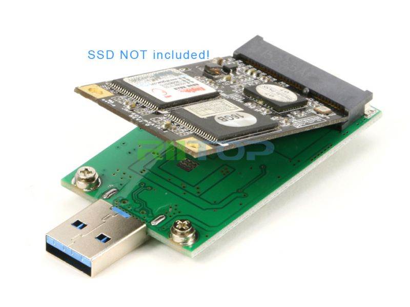 mSATA SSD to USB Converter Adapter Card External USB 3.0 to mSATA SSD Mini SATA SSD Reader (No need cable) Module Board UASP ASM1153E Chpset Hi Speed 5Gb
