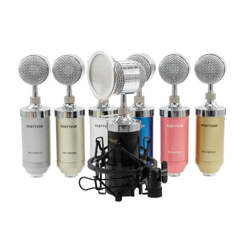 BM 8000 Professional Condenser Microphone bm8000 Audio Studio Vocal recording for Computer karaoke