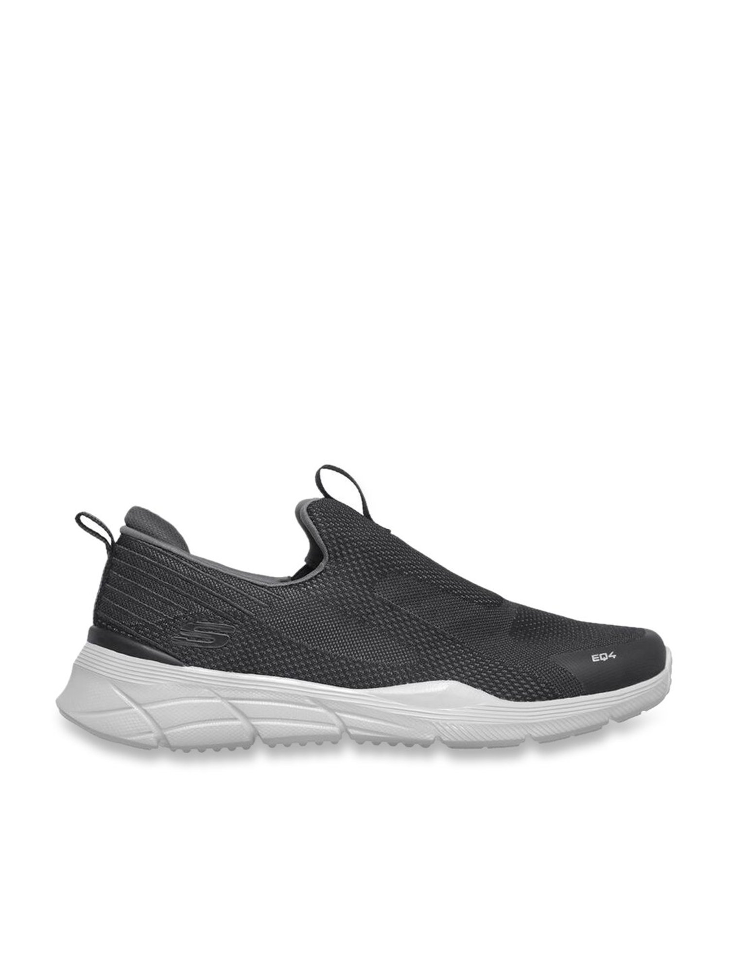 Skechers Men's EQUALIZER 4.0 - BAYLOCK Black Grey Casual Slip On Shoe